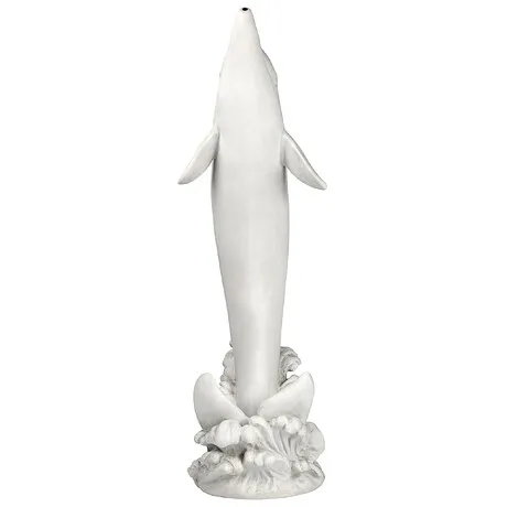 Tropical Tale Leaping Dolphin Spitter Piped Statue: Large