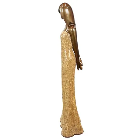 Golden Girl Tesserae Mosaic Glass Illuminated Sculpture