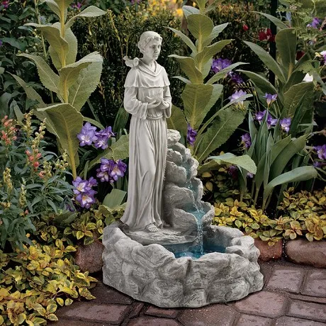 Nature's Blessed Prayer Saint Francis Sculptural Fountain