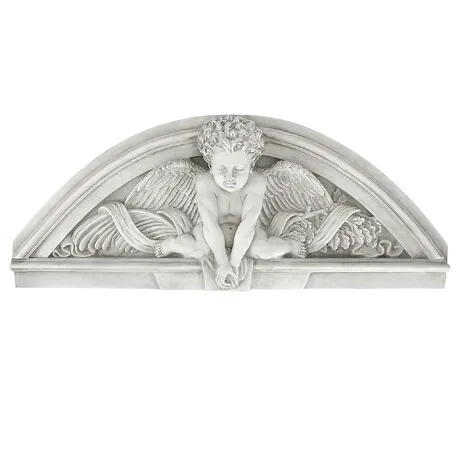 Cherubs Grande Welcome Sculptural Wall Pediment