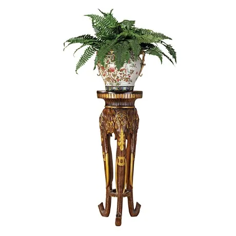 Majestic Elephant Sculptural Pedestal