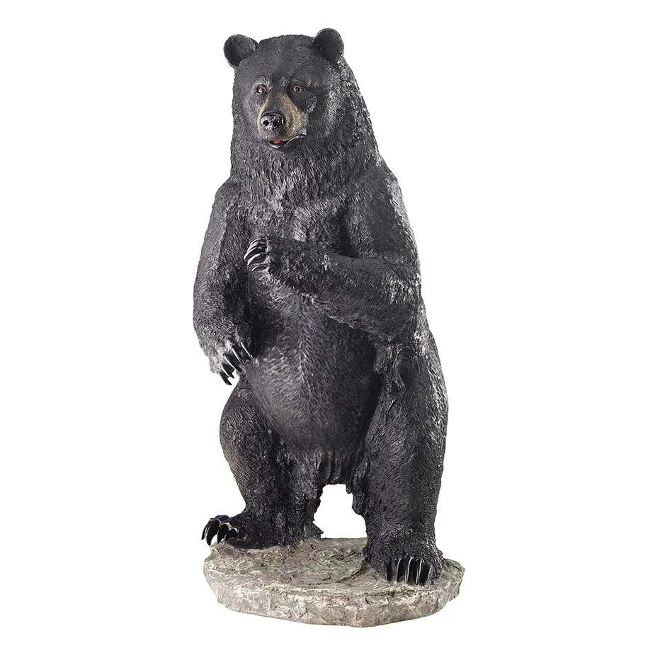 Fishing for Trouble Black Bear Garden Statue: Large
