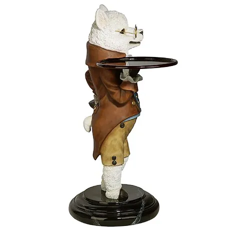 Alfred the Alpaca Butler at Your Service Sculptural Pedestal Table