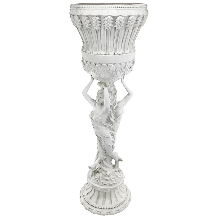 Les Filles Joyeuses Neoclassical Pedestal Urn