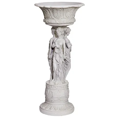 Chatsworth Manor Sculptural Neoclassical Pedestal Urn