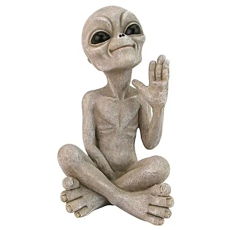 Greetings Earthlings UFO Alien Statue: Each