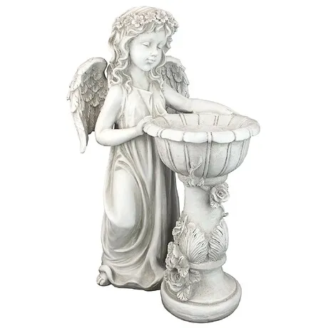 Angelique's Garden Splash Angel at Birdbath Statue