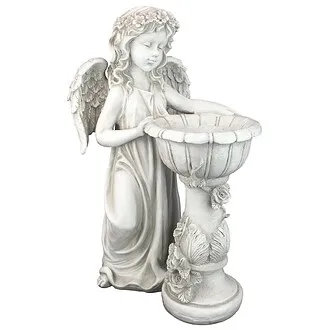 Angelique's Garden Splash Angel at Birdbath Statue