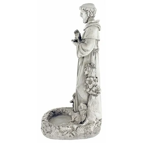 Saint Francis Garden Reflection Pool Birdbath Statue