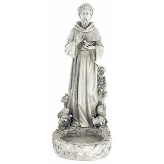 Saint Francis Garden Reflection Pool Birdbath Statue