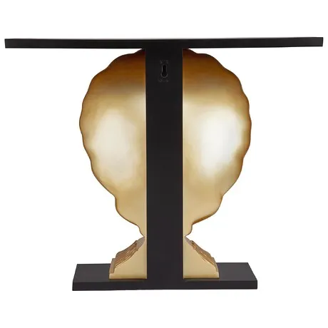Neoclassical French Coquille Sculptural Console Table