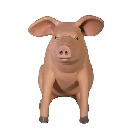 Sitting In Hog Heaven: Large Pig Statue