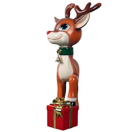 Belle, Santa's Red-Nosed Christmas Reindeer Statue