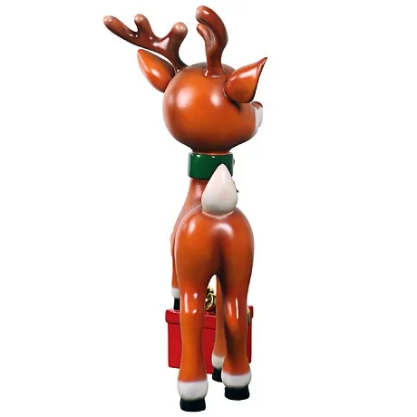Belle, Santa's Red-Nosed Christmas Reindeer Statue