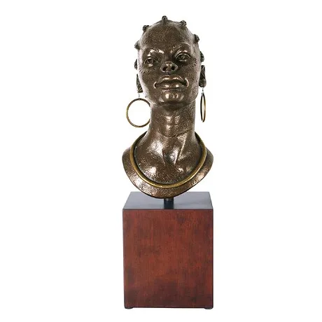 African Maiden Princess Sculptural Bust