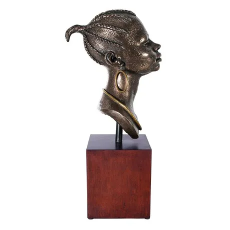 African Maiden Princess Sculptural Bust