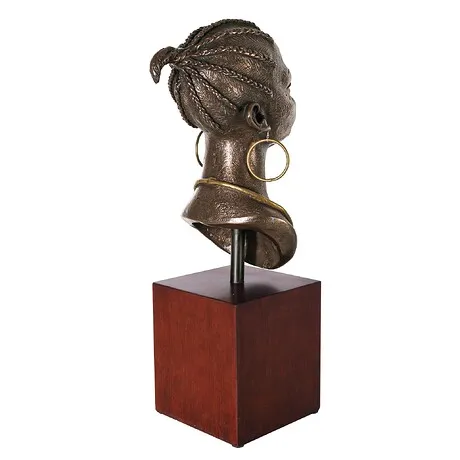 African Maiden Princess Sculptural Bust