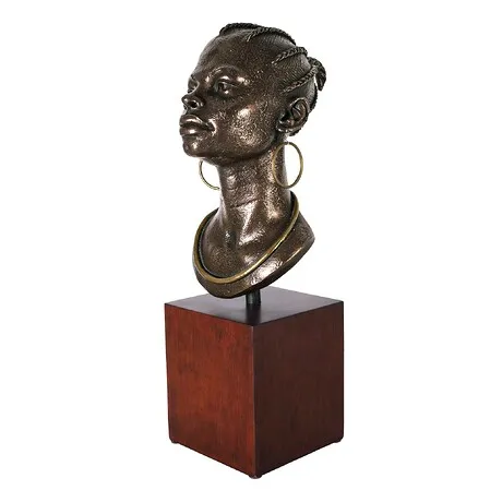 African Maiden Princess Sculptural Bust