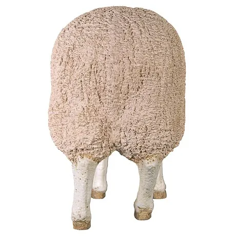 Merino Ewe Life-Size Sheep Statue: Head Down
