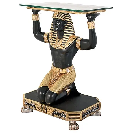 Servant to the Pharaoh Glass-Topped Console Table