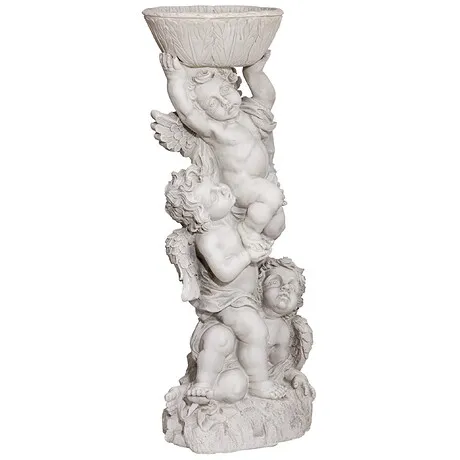 Three Cherubs with Urn Statue