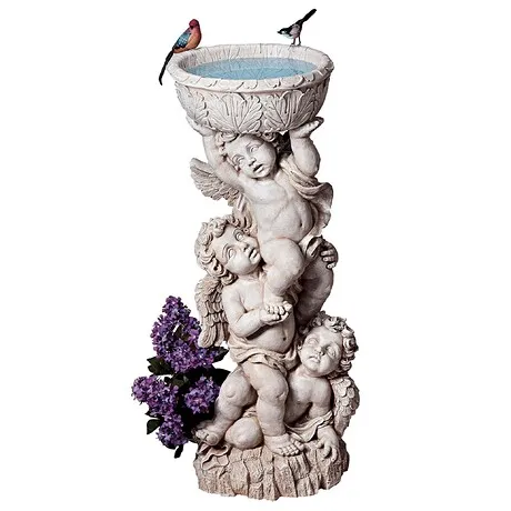 Three Cherubs with Urn Statue