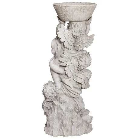 Three Cherubs with Urn Statue