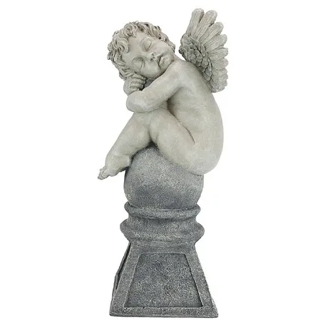 Balancing a Dream Cherub Garden Statue
