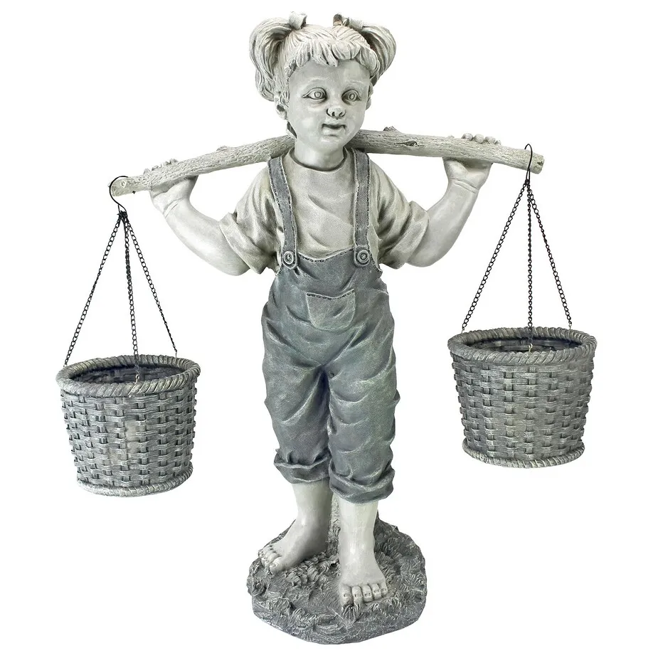 Flowers for Felicity Little Girl Garden Statue: Medium