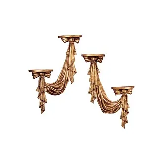 Saint Louis Draped Sculptural Wall Accent Shelf Set