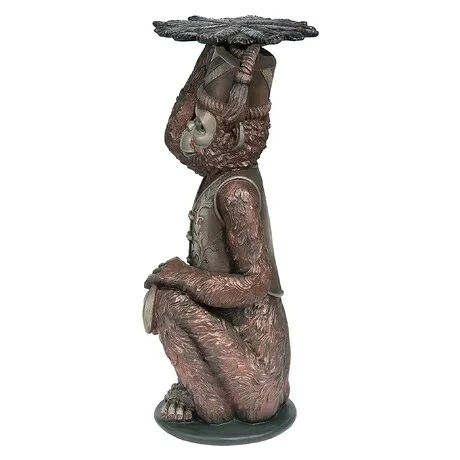 Moroccan Monkey Butler Sculptural Pedestal Table