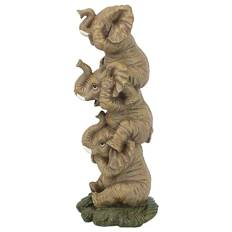 The Hear-No, See-No, Speak-No Evil Elephants Statue: Medium