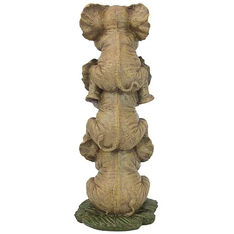The Hear-No, See-No, Speak-No Evil Elephants Statue: Medium