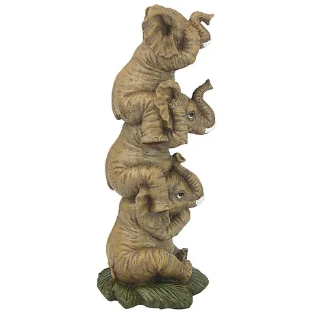 The Hear-No, See-No, Speak-No Evil Elephants Statue: Medium