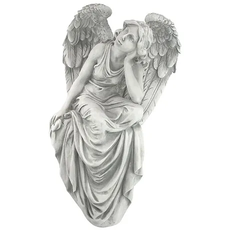 Resting Grace Sitting Angel Statue: Large