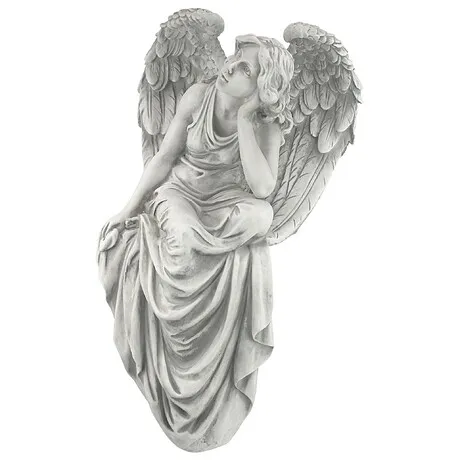 Resting Grace Sitting Angel Statue: Large