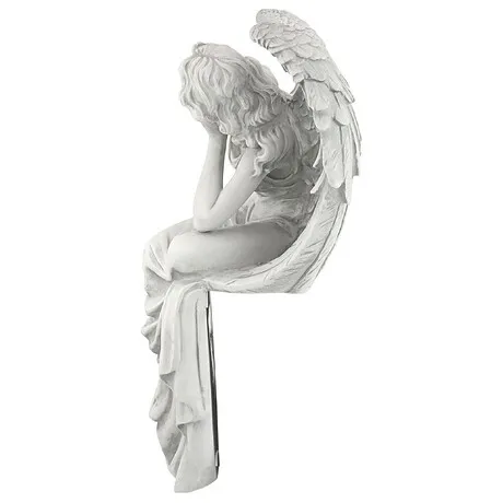 Resting Grace Sitting Angel Statue: Large