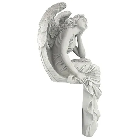 Resting Grace Sitting Angel Statue: Large