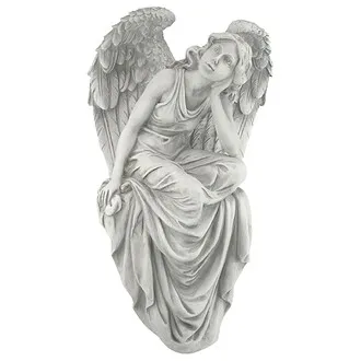 Resting Grace Sitting Angel Statue: Large
