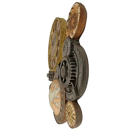 Gears of Time Sculptural Wall Clock: Medium