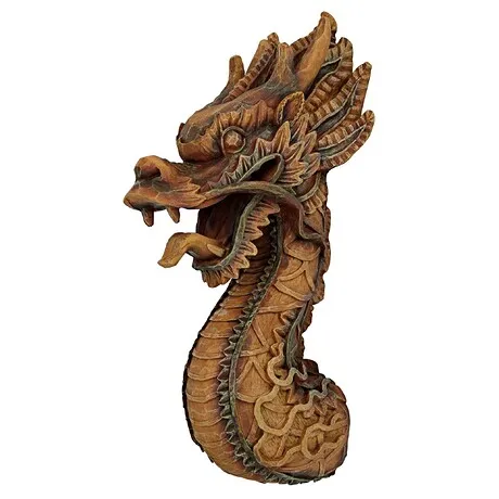Asian Fire Dragon Wall Sculpture: Each