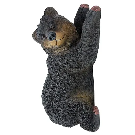 Yonva the Climbing Baby Black Bear Cub Tree Hugger Sculpture