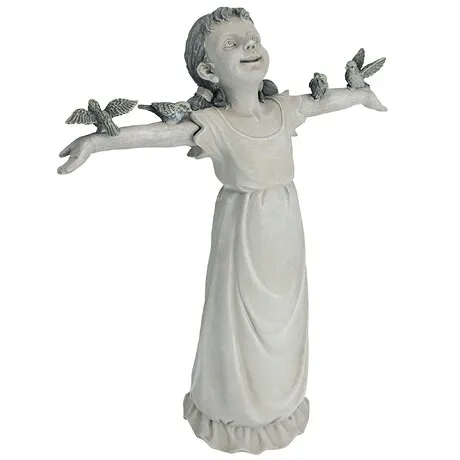 Basking in God's Glory Little Girl Statue: Medium