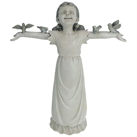 Basking in God's Glory Little Girl Statue: Medium