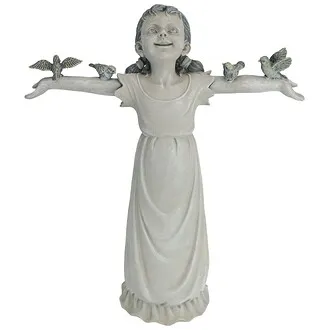 Basking in God's Glory Little Girl Statue: Medium