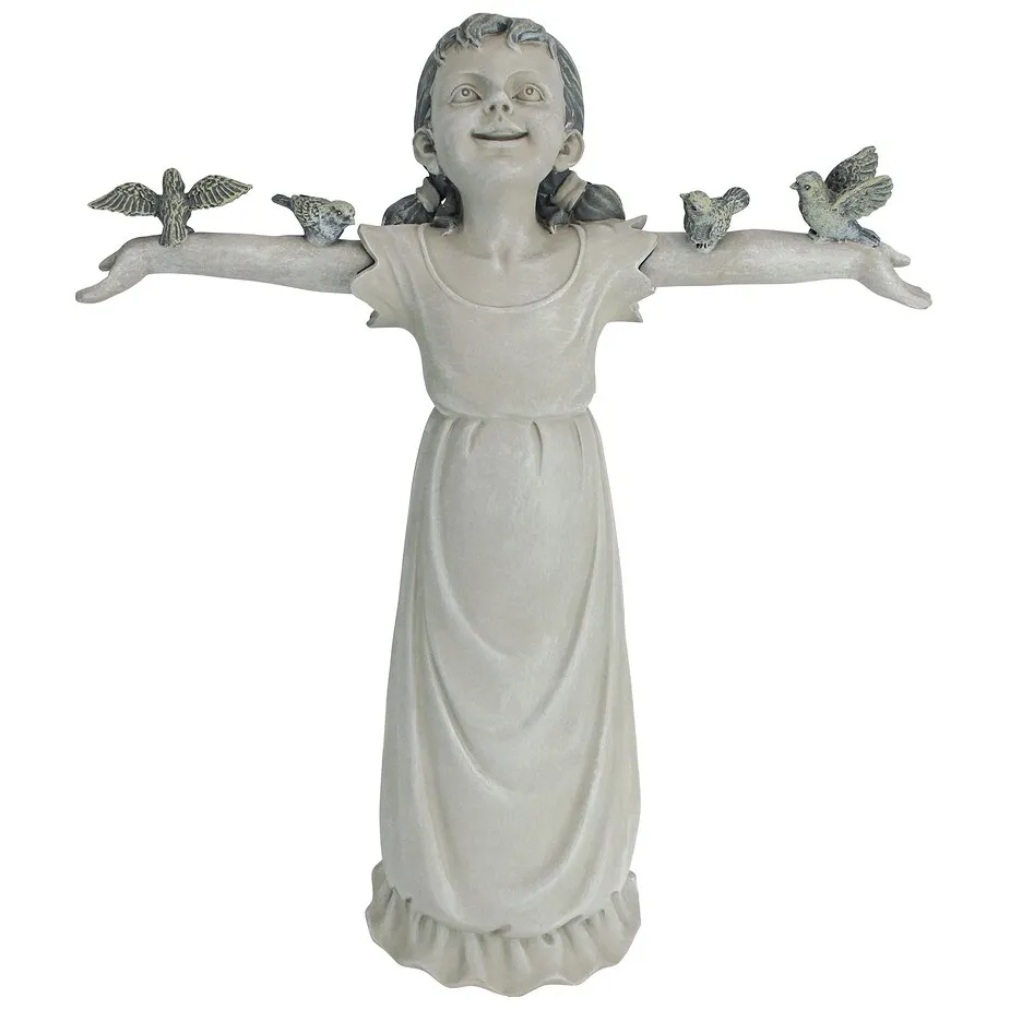 Basking in God's Glory Little Girl Statue: Medium
