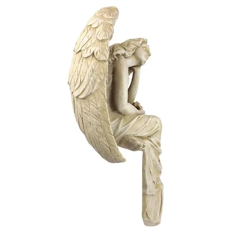Resting Grace Sitting Angel Statue: Medium