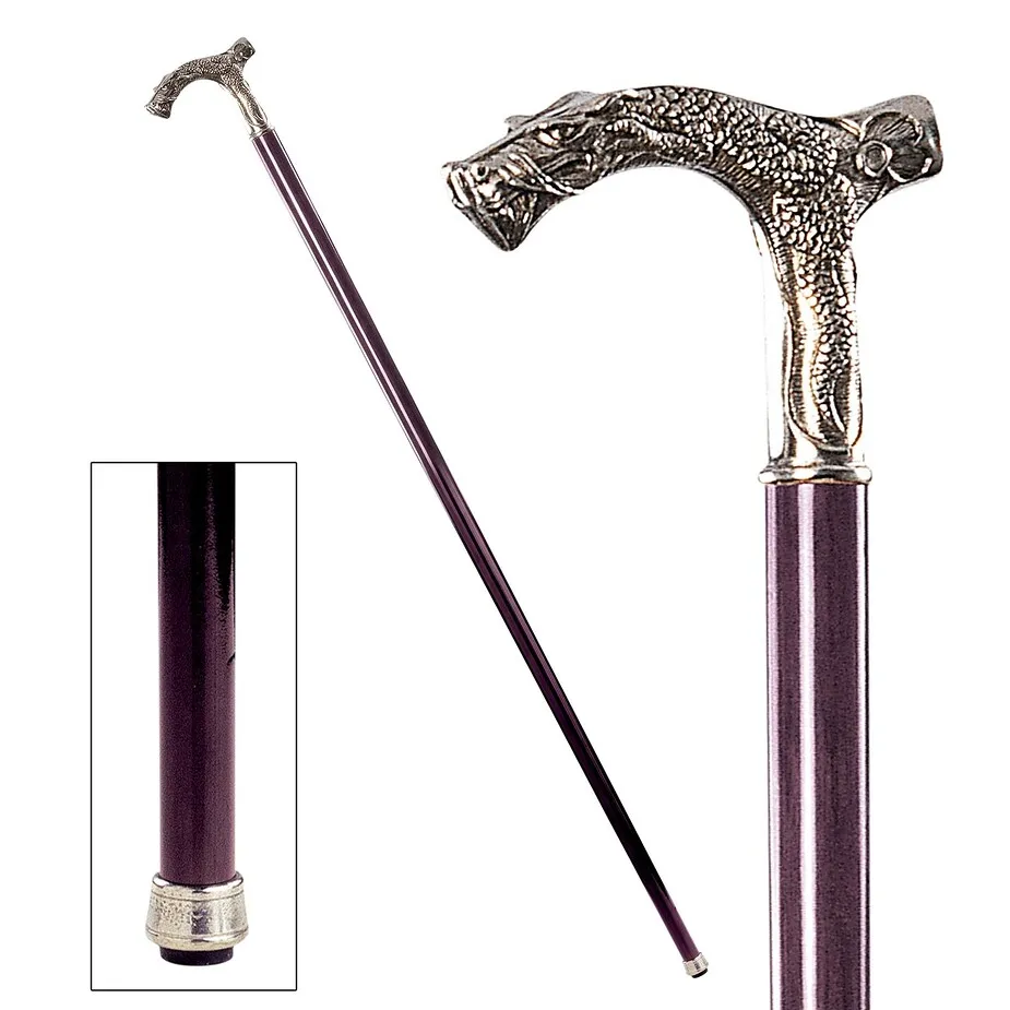 The Padrone Collection: Dragon Pewter Walking Stick