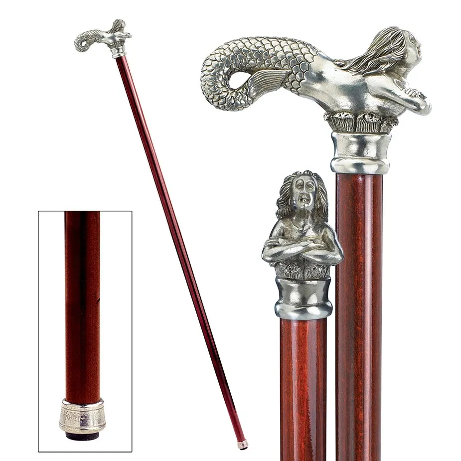 The Padrone Collection: Mermaid Walking Stick