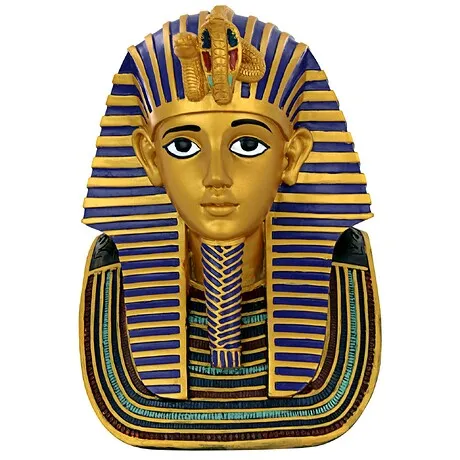 Golden Shroud of Tutankhamen Egyptian Bust Statue: Medium